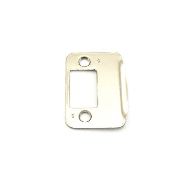 Schlage Commercial 10092619 Round Corner Full Lip Deadbolt Strike Satin Nickel Finish Main image