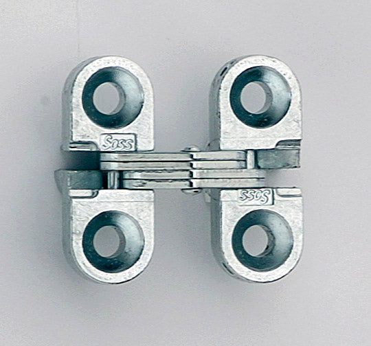 Soss 100CUS26D 3/8" x 1" Light Duty Invisible Hinge for 1/2" to 5/8" Doors Satin Chrome Finish