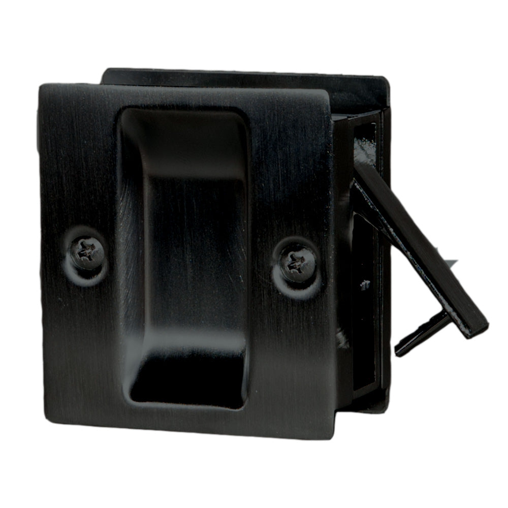 Trimco 1064FCP622 Flush Cup Pocket Door Pull Satin Black Finish Main image