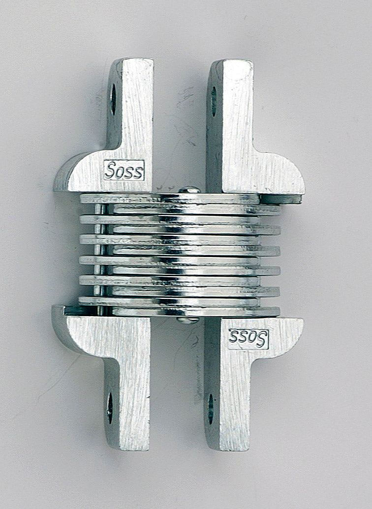 Soss 106UNP 19/32" x 2-3/8" Light Duty Invisible Hinge for Metal Doors Unplated Finish