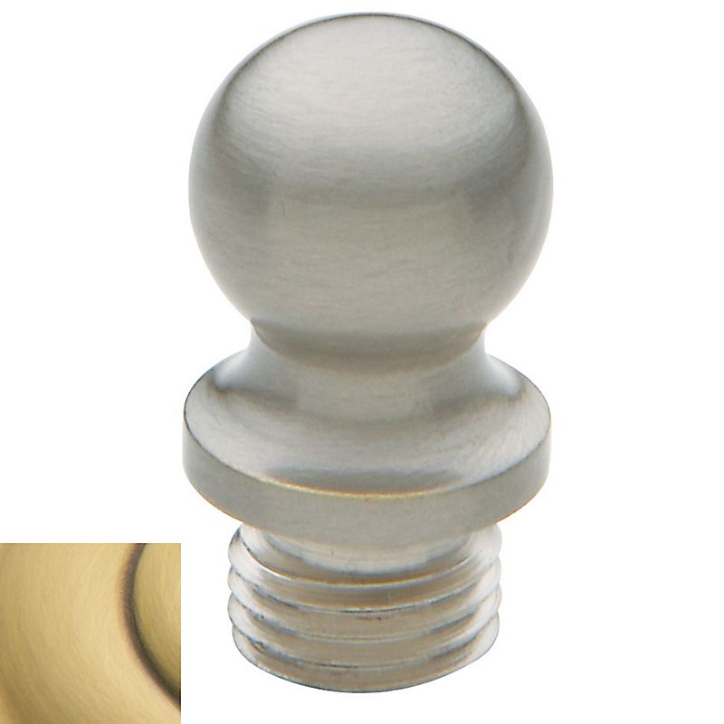 Baldwin 1090060I Ball Tip for Square Corner Hinge (2/SET) Satin Brass and Brown Finish