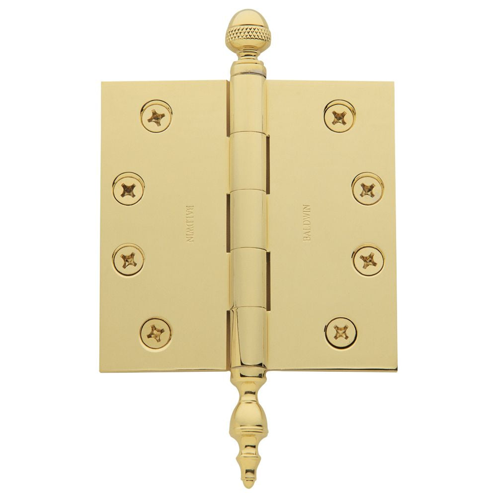 Baldwin 1091003I Urn Tip for Square Corner Hinge (2/SET) Lifetime Brass Finish