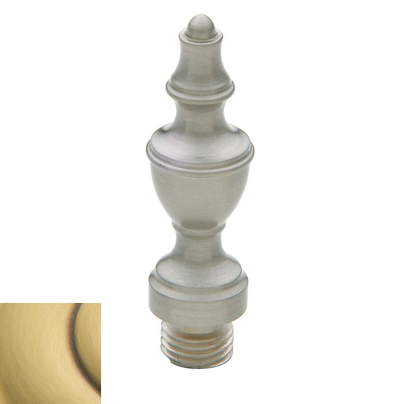 Baldwin 1091060I Urn Tip for Square Corner Hinge (2/SET) Satin Brass and Brown Finish