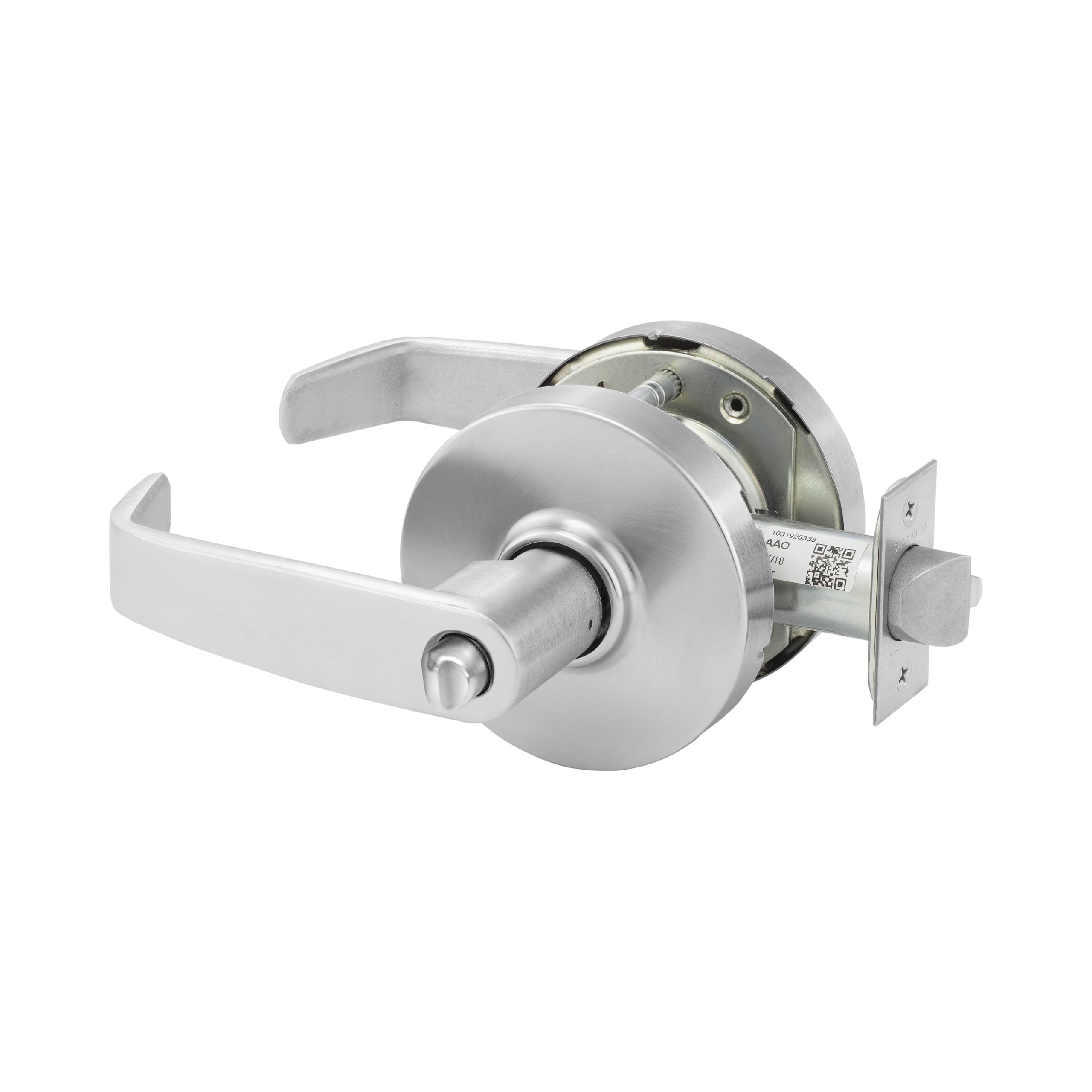 Sargent 10XG05LL26D Entry Office (F109) Cylindrical Lever Lock Grade 1 with L Lever and L Rose with LA Keyway KD and ASA Strike Satin Chrome Finish Main image