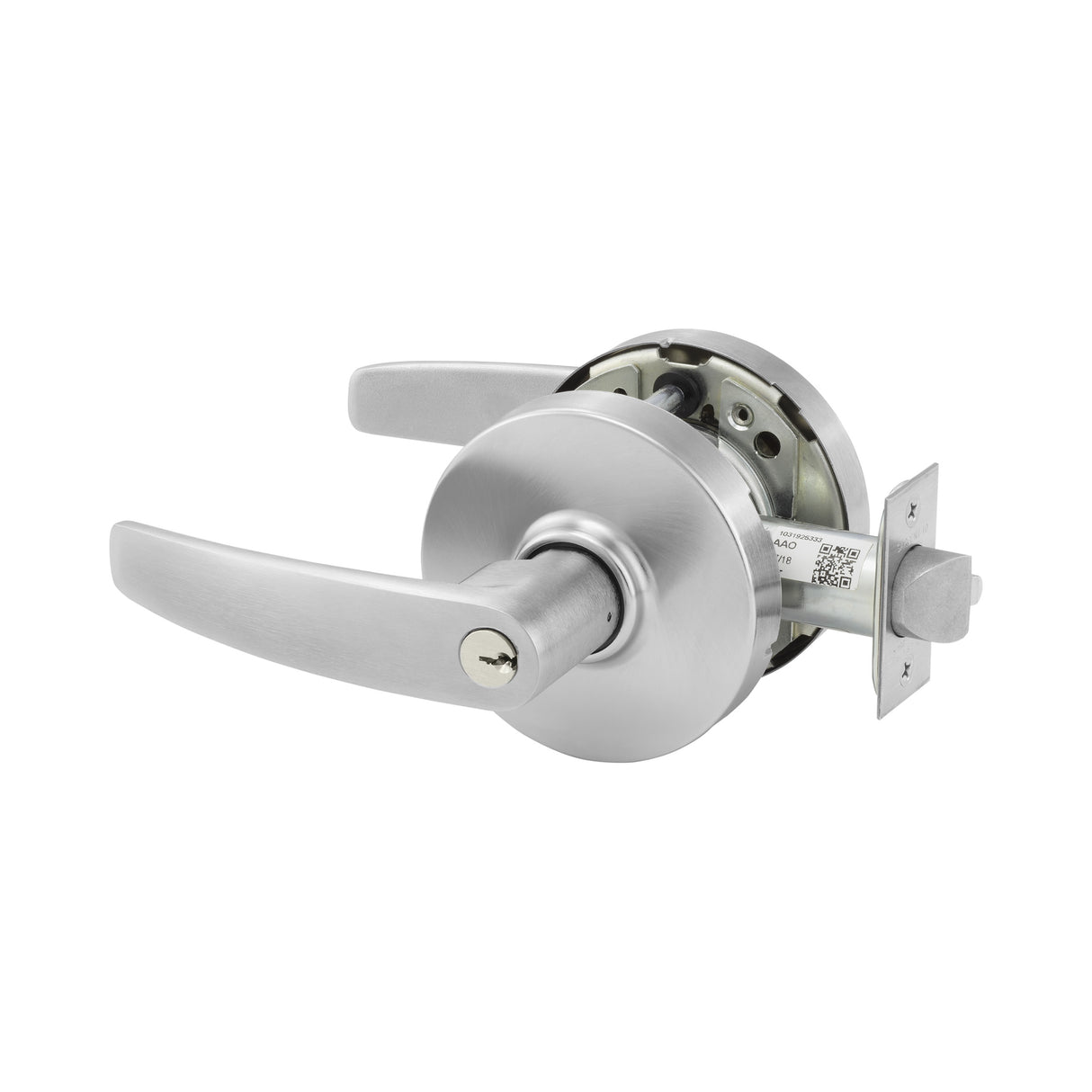 Sargent 10XG24LB26D Entrance or Office (F82A) Cylindrical Lever Lock Grade 1 with B Lever and L Rose with LA Keyway KD and ASA Strike Satin Chrome Finish