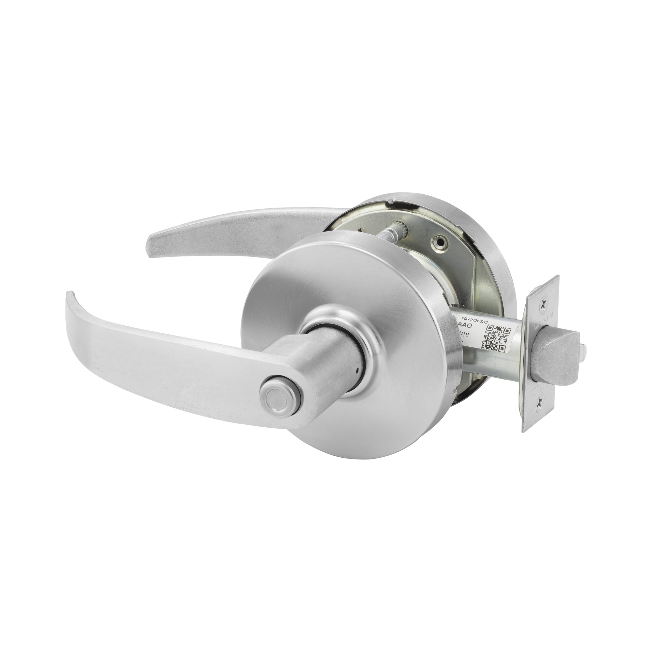 Sargent 10XG24LP26D Entrance or Office (F82A) Cylindrical Lever Lock Grade 1 with P Lever and L Rose with LA Keyway KD and ASA Strike Satin Chrome Finish Main image