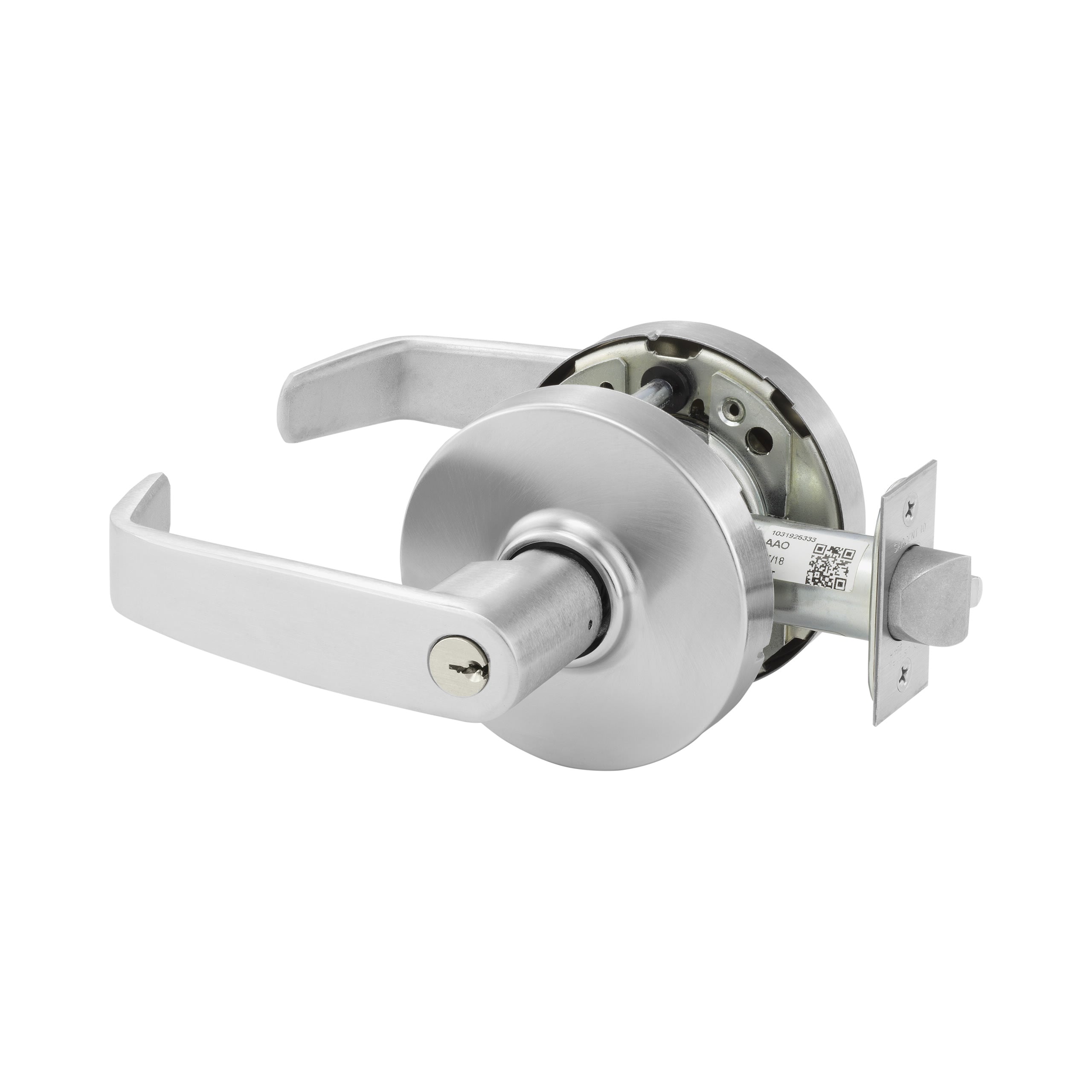 Sargent 10XG38LL26D Classroom Security Intruder (F110) Double Cylinder Cylindrical Lever Lock Grade 1 with L Lever and L Rose with LA Keyway KD and ASA Strike Satin Chrome Finish