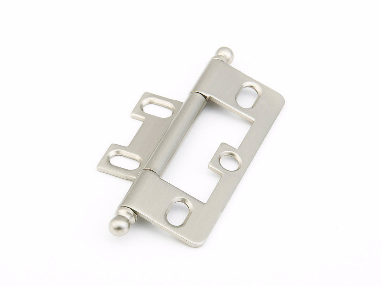 Schaub 1100B-15 Ball Tip Non-Mortise Cabinet Hinge Satin Nickel Finish