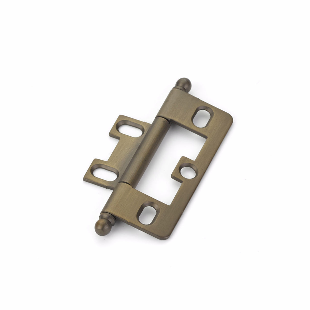 Schaub 1100B-ALB Ball Tip Non-Mortise Cabinet Hinge Antique Light Brass Finish