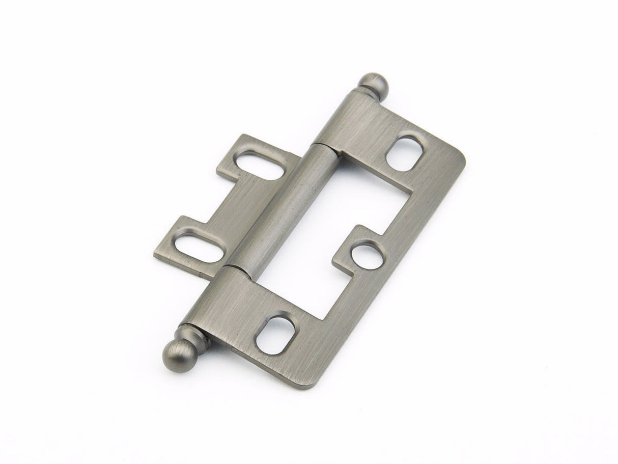 Schaub 1100B-AN Ball Tip Non-Mortise Cabinet Hinge Antique Nickel Finish