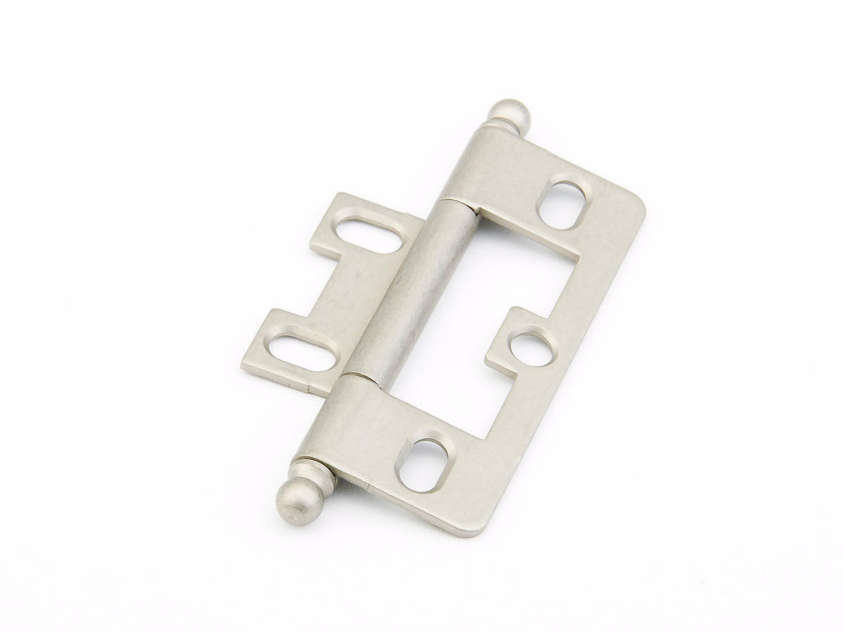 Schaub 1100B-DN Ball Tip Non-Mortise Cabinet Hinge Distressed Nickel Finish