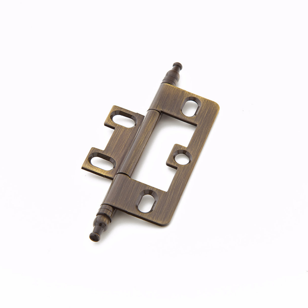 Schaub 1100M-AB Minaret Tip Non-Mortise Cabinet Hinge Antique Brass Finish