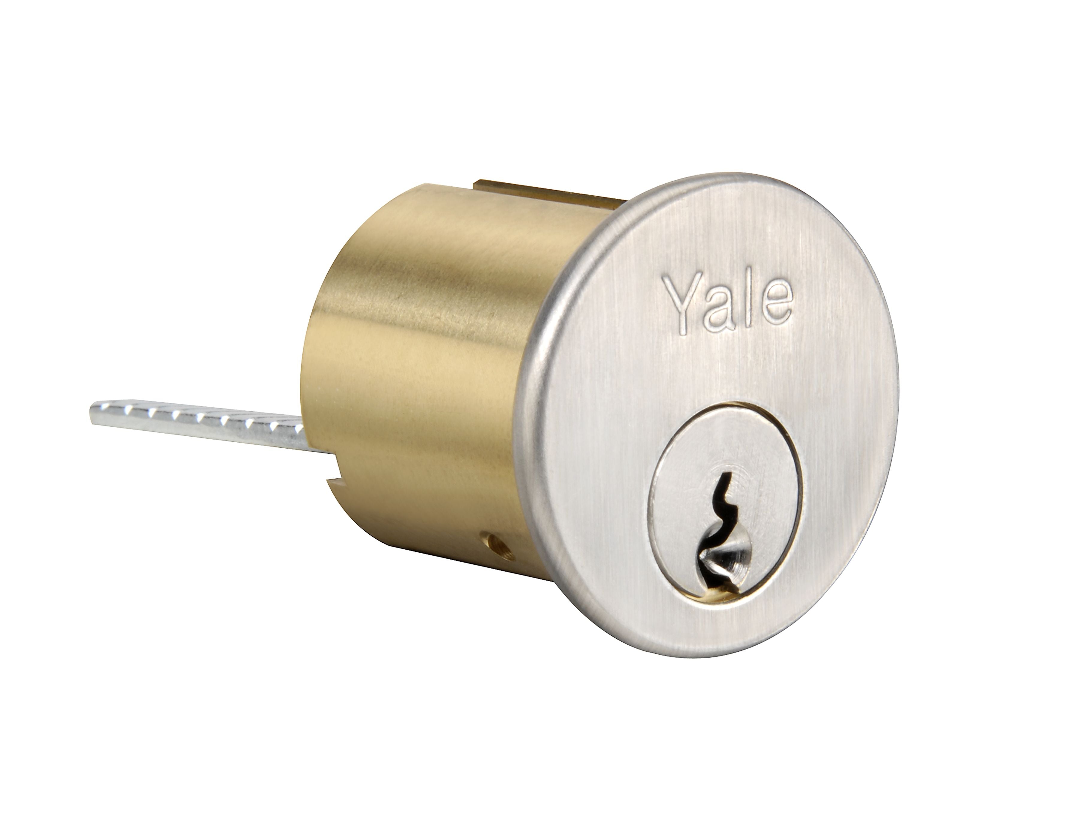 ASSA Abloy Accentra 1109GB626 6 Pin Standard Rim Cylinder with GB Keyway US26D (626) Satin Chrome Finish Main image