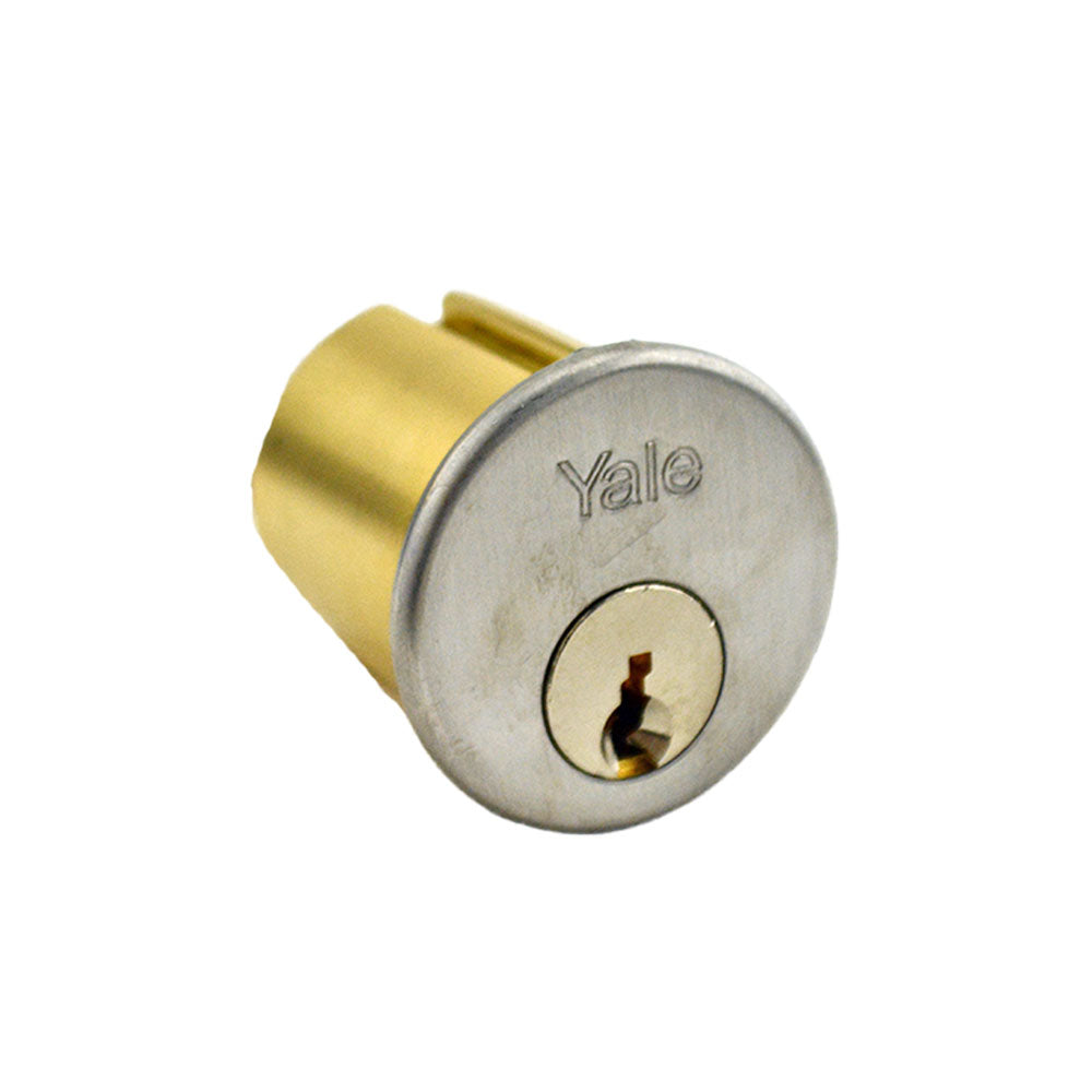 ASSA Abloy Accentra 1109GA626 6 Pin Standard Rim Cylinder with GA Keyway US26D (626) Satin Chrome Finish Main image