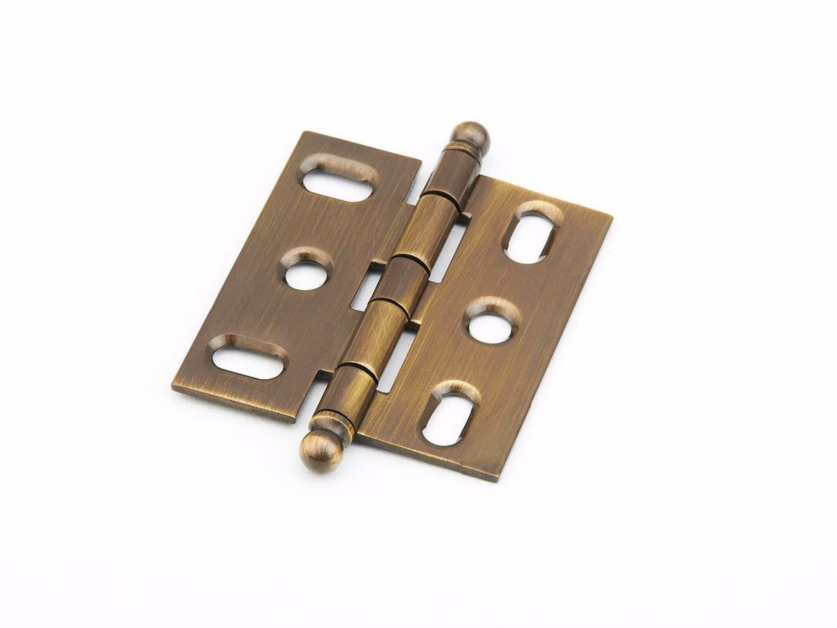 Schaub 1111B-AB Ball Tip Mortise Cabinet Hinge Antique Brass Finish