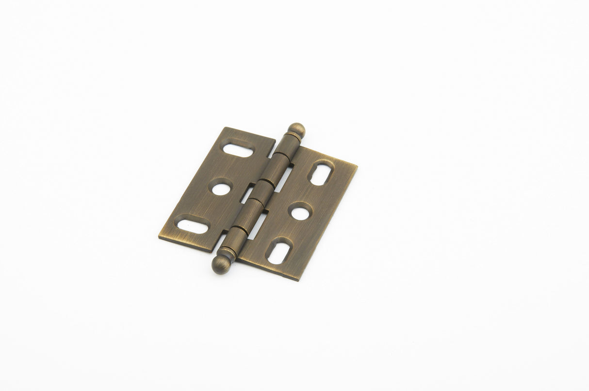 Schaub 1111B-ALB Ball Tip Mortise Cabinet Hinge Antique Light Brass Finish