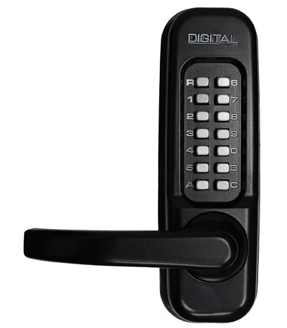 Lockey 115PJBMG Mechanical Keyless Panic Trim with Knob Jet Black Marine Grade Finish Main image