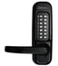 Lockey 115PJBMG Mechanical Keyless Panic Trim with Knob Jet Black Marine Grade Finish