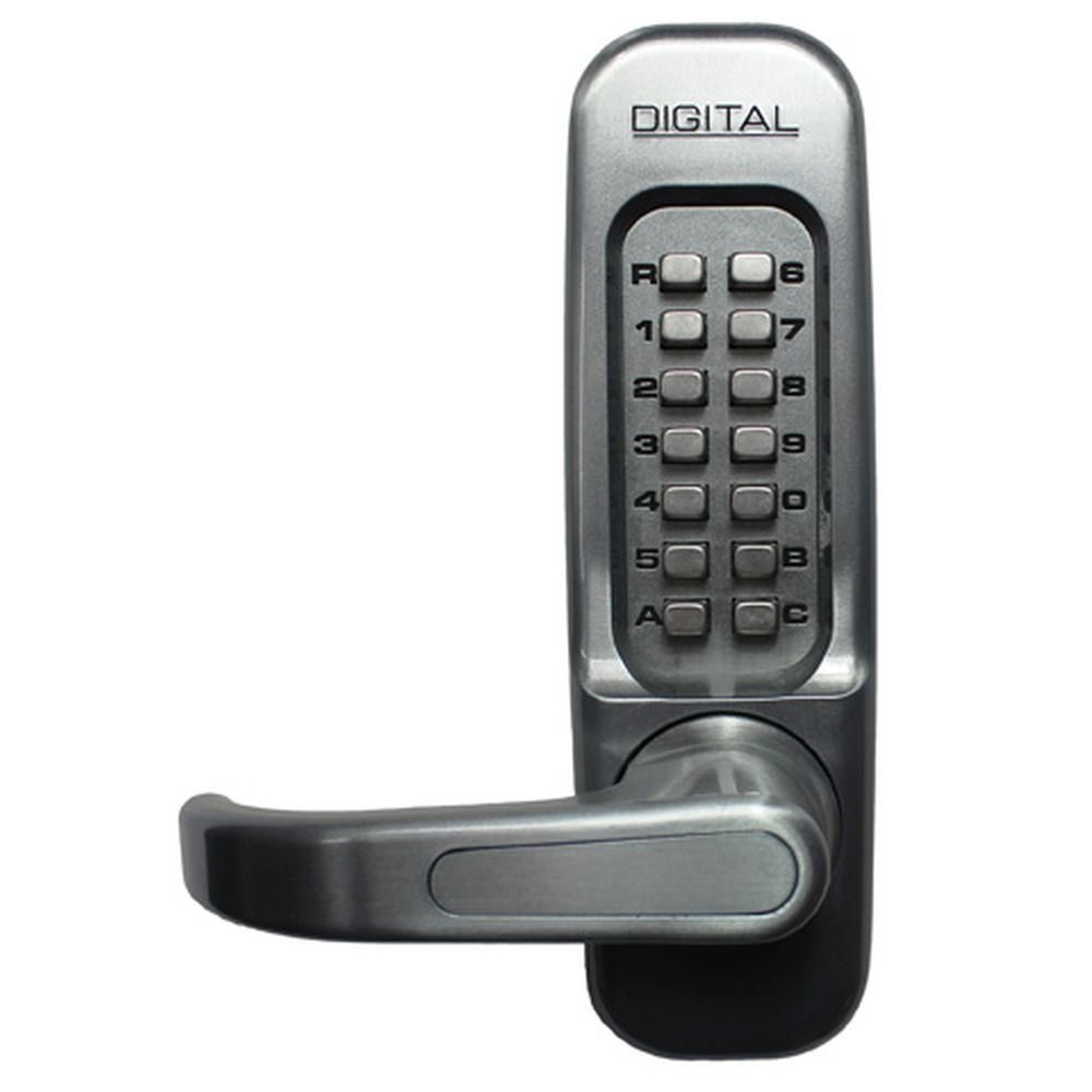 Lockey 115PSCMG Mechanical Keyless Panic Trim with Knob Satin Chrome Marine Grade Finish Main image