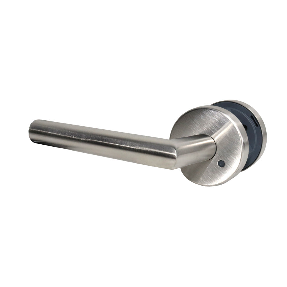 Omnia 12/38F.PR32D Stainless 12 Lever Privacy 2-3/8" Backset; Full Lip Strike; 1-3/8" Door Satin Stainless Steel Finish Main image