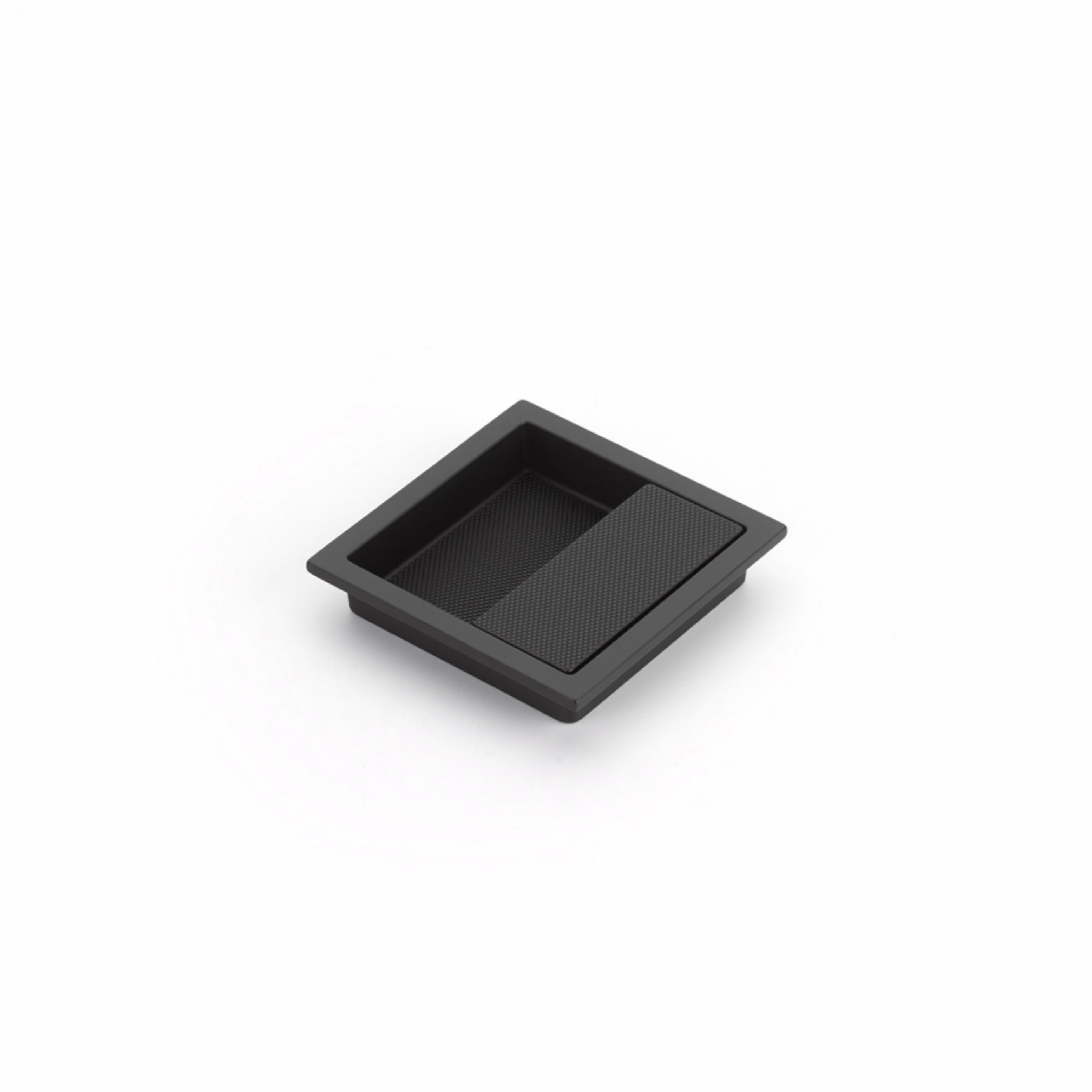 Schaub 1208-MB 3-7/8" x 3-7/8" Modo Offset Recessed Pull Matte Black Finish Main image