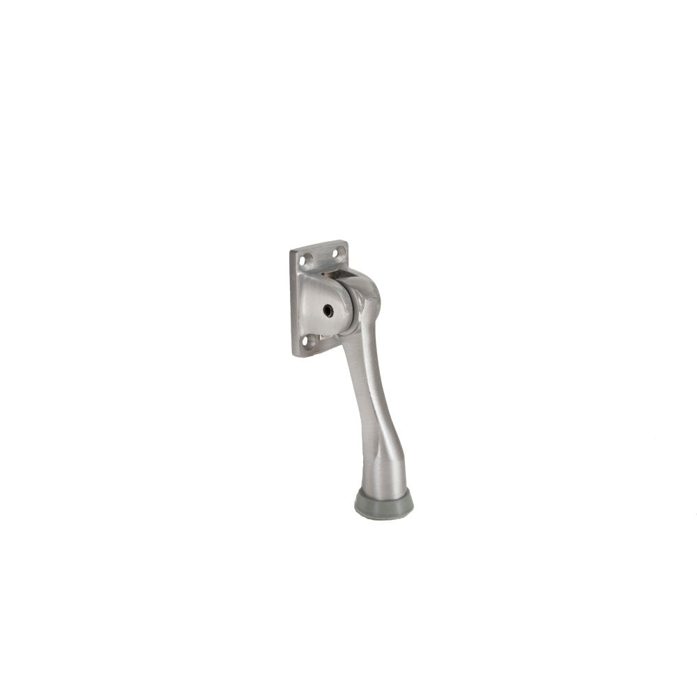 Trimco 12214626 4" Kick Down Door Holder Sprayed to Match Satin Chrome Finish Main image