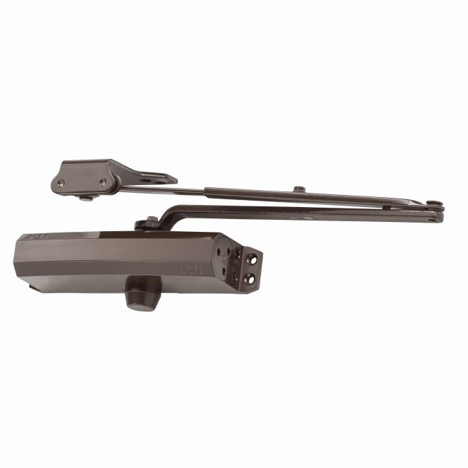 LCN 1250RWPADKBRZ Parallel Arm Adjustable 1-5 Surface Mounted Regular Door Closer with TBSRT Thru Bolts 695 Dark Bronze Finish Main image