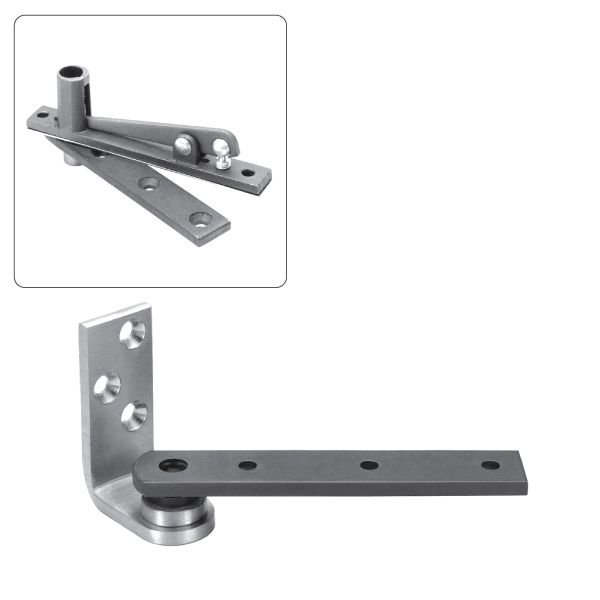 Rixson 1273426D 3/4" Jamb Mount Center Hung Pivot Set with 320 Top Pivot Satin Chrome Finish