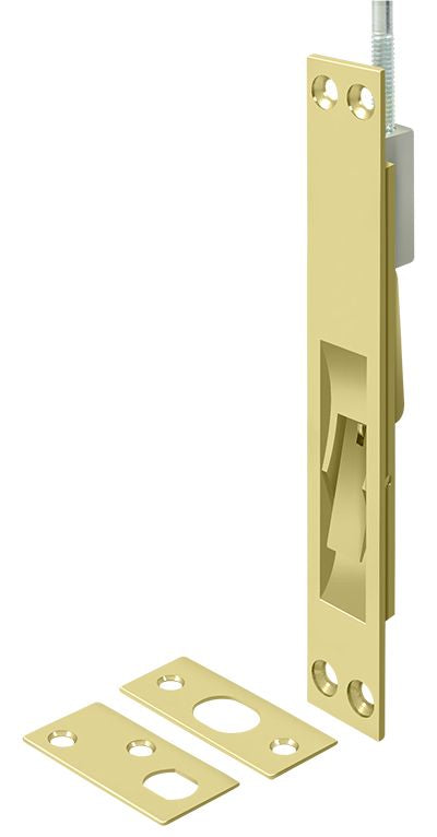 Deltana 12EFB3 12" Extension Flush Bolt; Solid Brass; Bright Brass Finish Main image