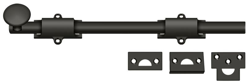Deltana 12SB10B 12" Surface Bolt; Heavy Duty; Oil Rubbed Bronze Finish Main image