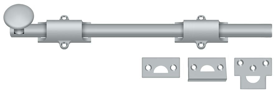 Deltana 12SB26D 12" Surface Bolt; Heavy Duty; Satin Chrome Finish Main image