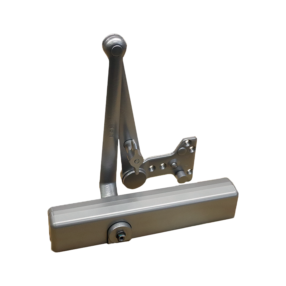 LCN 1461HCUSHAL Parallel Arm Adjustable 1-6 Surface Mounted Hold Open Cush Door Closer with TBSRT Thru Bolts 689 Aluminum Finish Main image