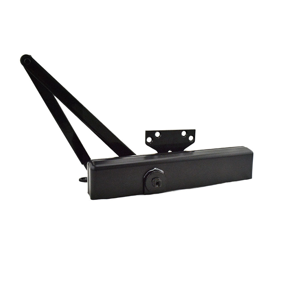 LCN 1461RWPAGLBLK Parallel Arm Adjustable 1-6 Surface Mounted Regular Door Closer with TBSRT Thru Bolts 693 Black Finish Main image