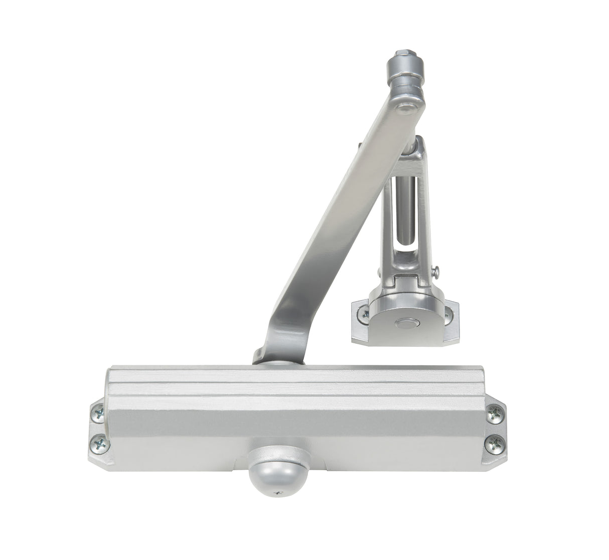 Norton 1601H689 Adjustable Hold Open Medium Duty Surface Mounted Door Closer with Sex Nuts Aluminum Finish