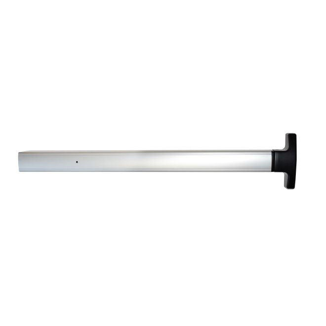 Falcon 1692NLOP2836 36" Concealed Vertical Rod Pushpad Exit Device with Night Latch Trim Optional Pull Sold Separate Aluminum Finish