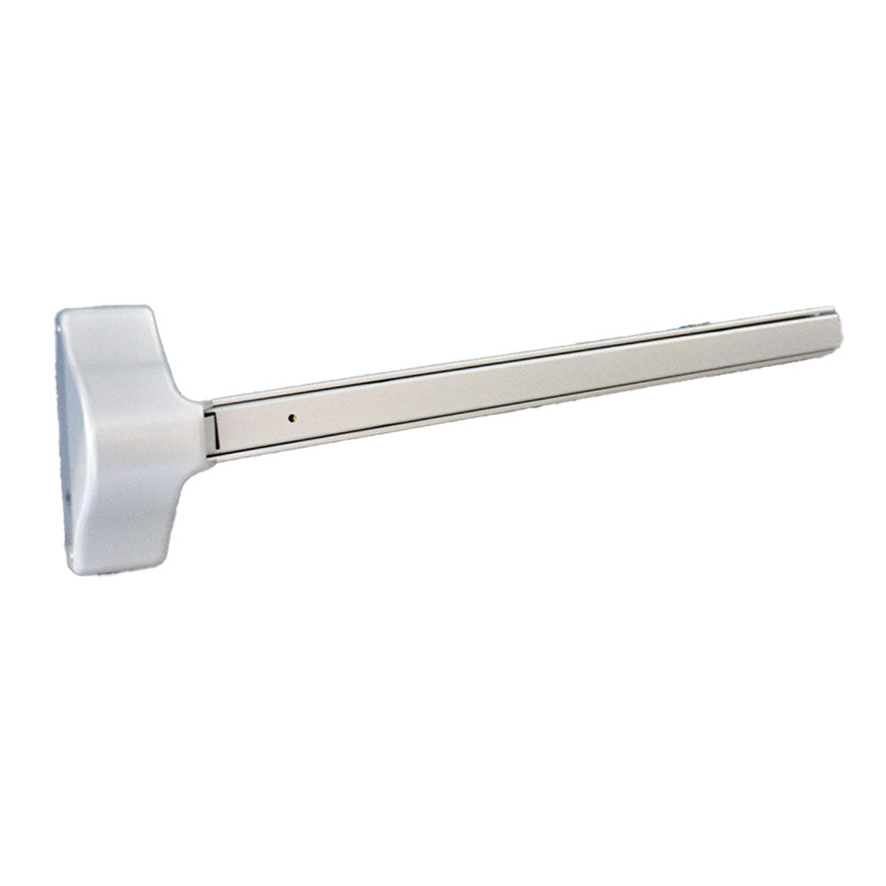 ASSA Abloy Accentra 181036689RHR Right Hand Reverse 3' x 7' Exit Only Economy Surface Vertical Rod Exit Device 689 Aluminum Finish Main image