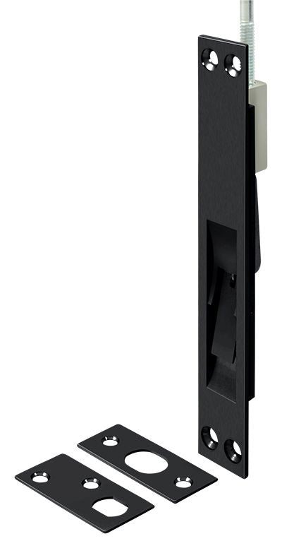 Deltana 18EFB19 18" Extension Flush Bolt; Solid Brass; Black Finish Main image
