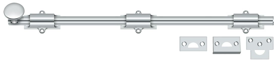 Deltana 18SB26 18" Surface Bolt; Heavy Duty; Bright Chrome Finish Main image