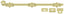 Deltana 18SB3 18" Surface Bolt; Heavy Duty; Bright Brass Finish