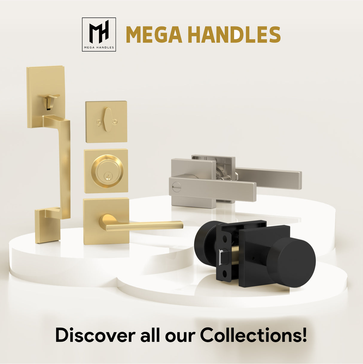 MEGA HANDLES Buena Door Knob Handle Entry/ Passage/ Privacy/ Dummy