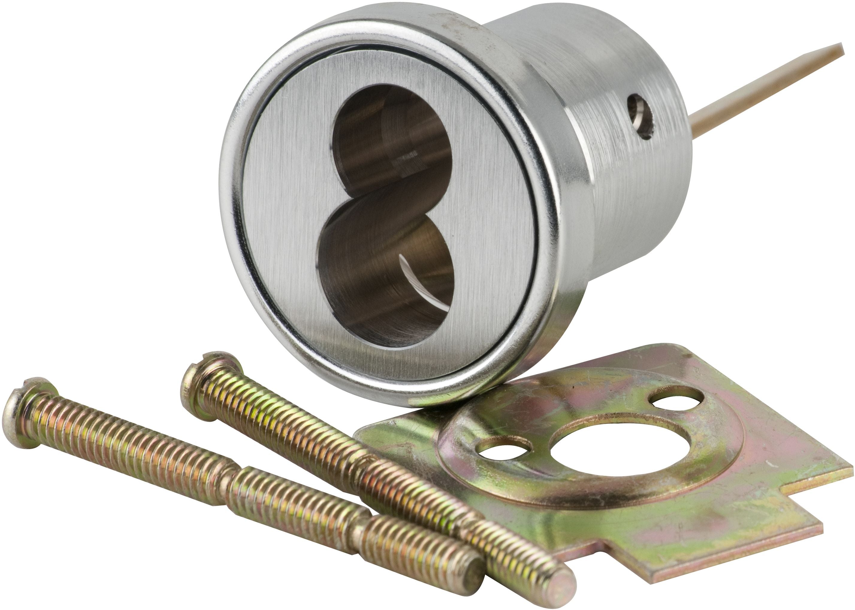 Schlage Commercial 20079626 Full Size Interchangeable Rim Housing Less Core with Convertible Tailpiece Satin Chrome Finish Main image