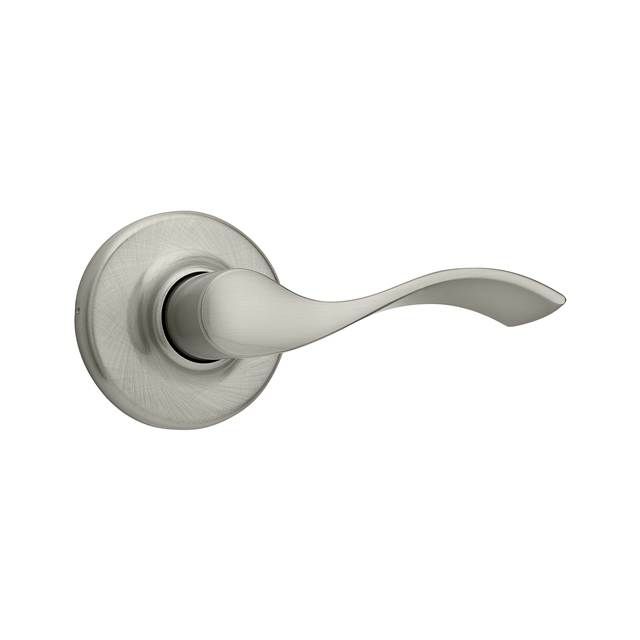 Kwikset 200BL-15V1 Balboa Lever Passage Door Lock with New Chassis and 6AL Latch and RCS Strike Satin Nickel Finish