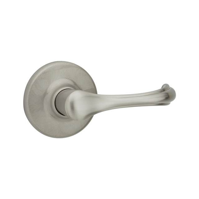 Kwikset 200DNL-15 Dorian Lever Passage Door Lock with 6AL Latch and RCS Strike Satin Nickel Finish