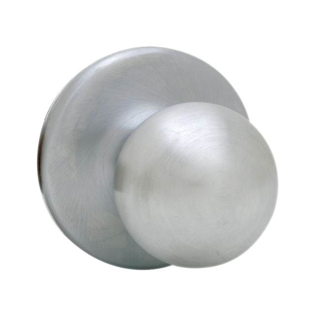 Kwikset 200P-26D Polo Knob Passage Door Lock with 6AL Latch and RCS Strike Satin Chrome Finish
