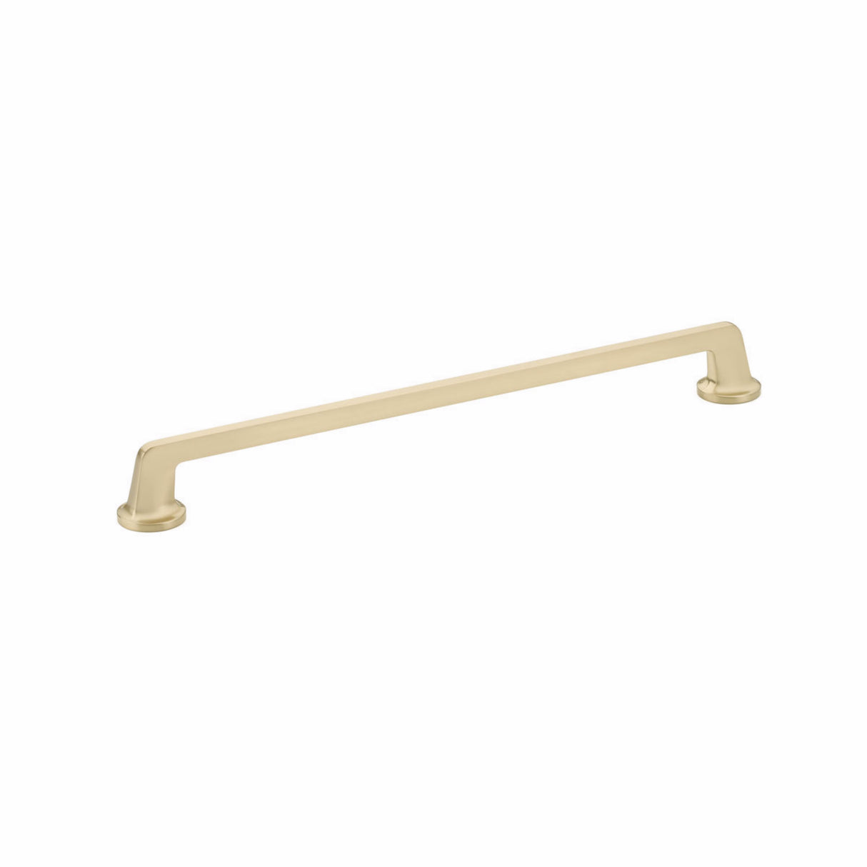 Schaub 204-SSB 12" Center to Center Northport Flat Cabinet Pull Signature Satin Brass Finish