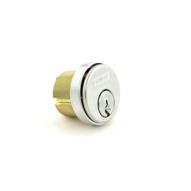Schlage Commercial 20700C626118LKB 1-1/8" Primus Mortise Cylinder C Keyway with Compression Ring and Spring with Straight Cam Less Key Blank Satin Chrome Finish TND # P01805 Main image