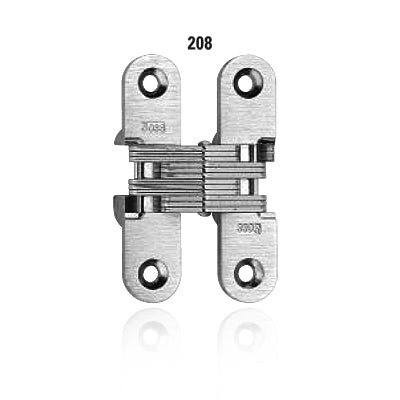 Soss 208SSUS32D 5/8" x 2-3/4" Medium Duty Invisible Hinge for 1" Doors Satin Stainless Steel Finish