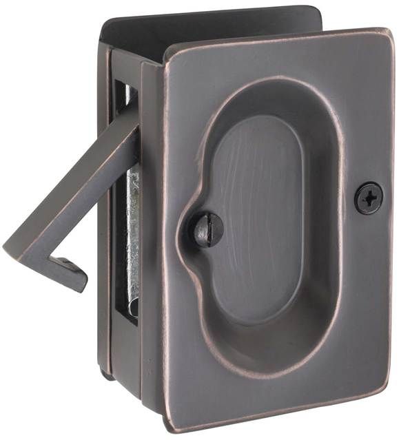 Emtek 2101US10B Pass Pocket Door Lock Oil Rubbed Bronze Finish Main image
