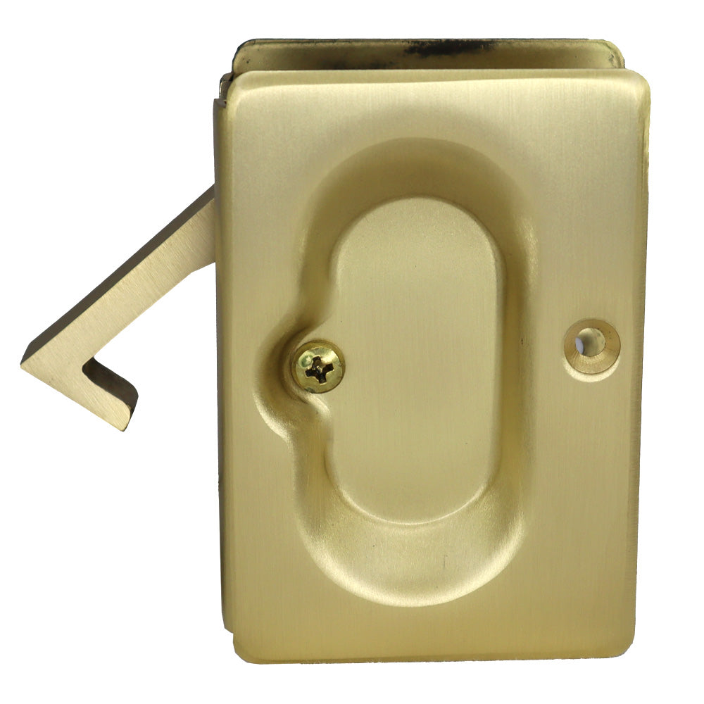 Emtek 2101US4 Pass Pocket Door Lock Satin Brass Finish Main image