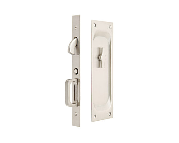 Emtek 2105US15138 Priv Pocket Door Mortise Lock for 1-3/8" Door Satin Nickel Finish Main image